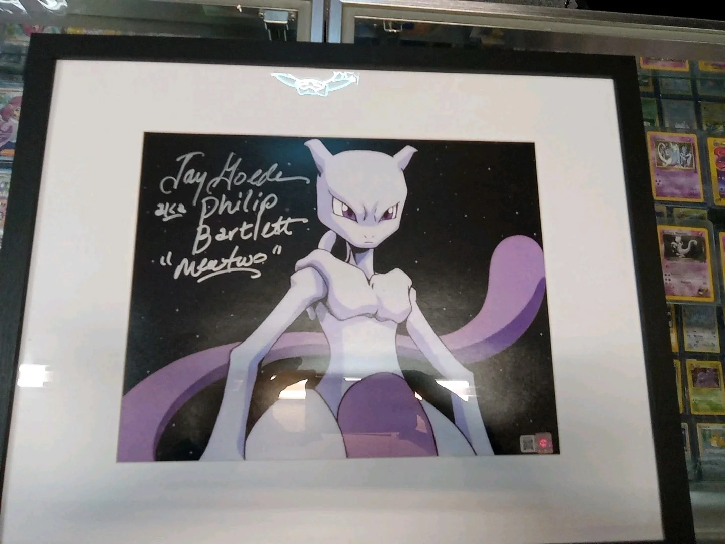 Jay Goede — Framed Jay Goede (Philip Bartlett) SIGNED - Mewtwo Photo/Drawing and Quote. COA., изображение 2