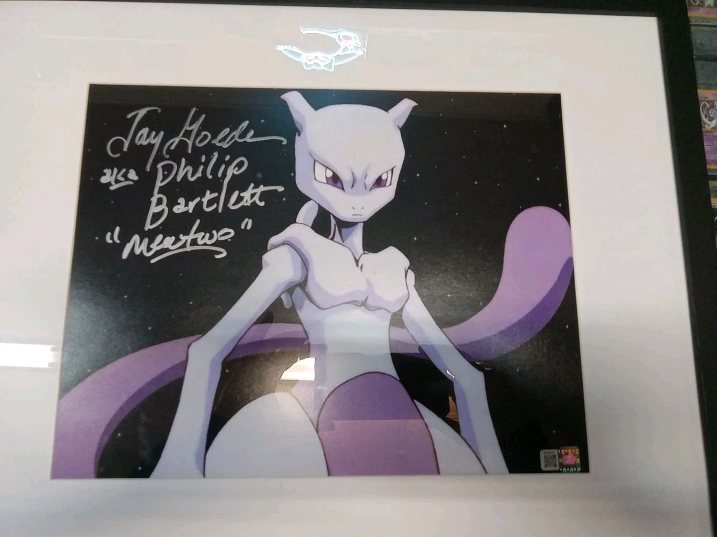 Jay Goede — Framed Jay Goede (Philip Bartlett) SIGNED - Mewtwo Photo/Drawing and Quote. COA., изображение 3