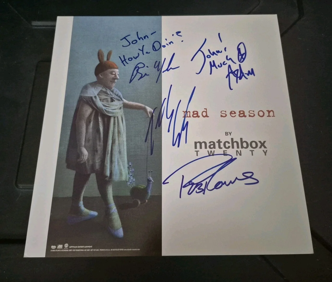 Match Box 20 Signed Autographed Mad Season Promo Flat Entire Band Cd Rob Thomas, изображение 2