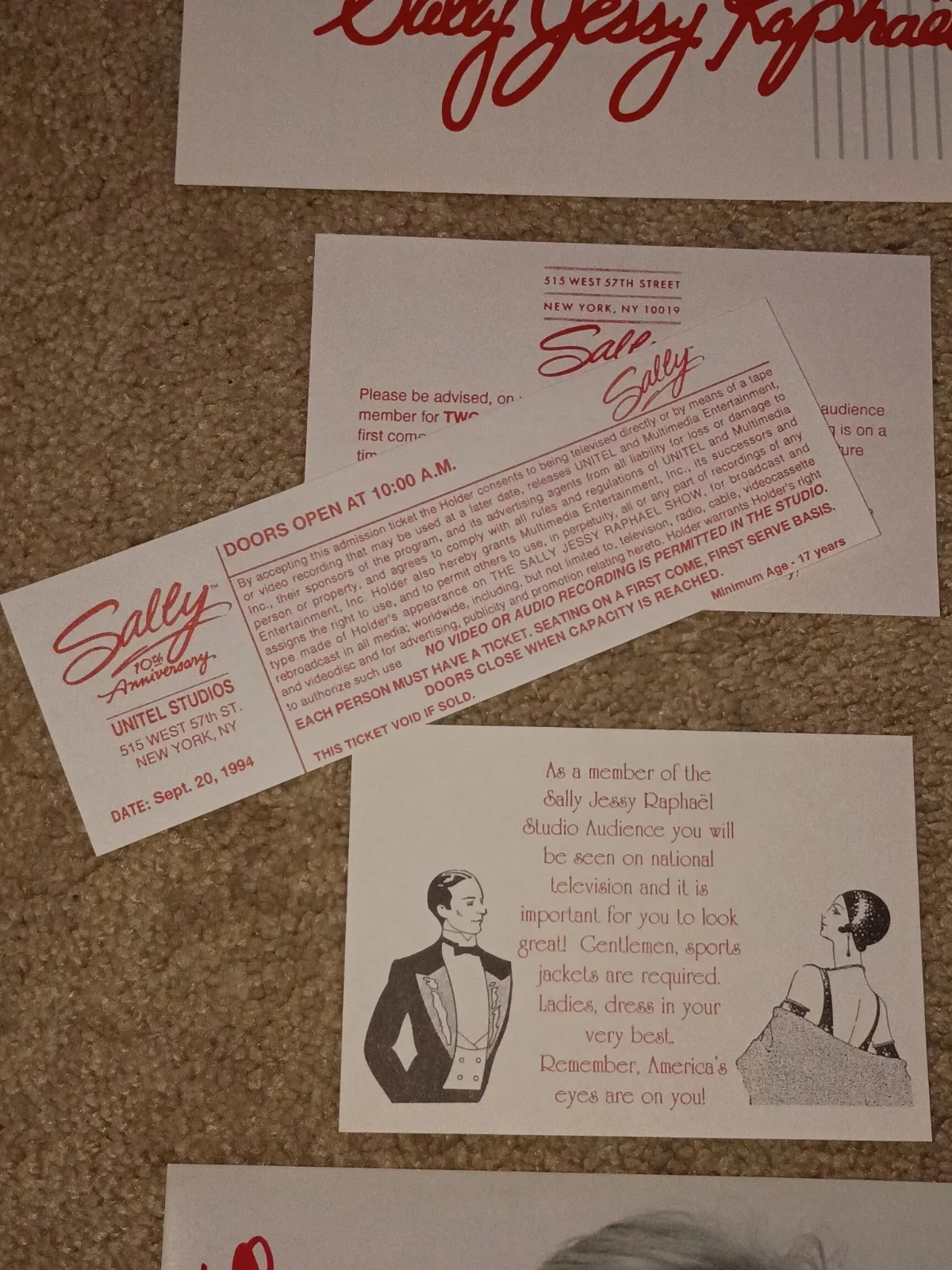 Sally Jess Raphael Signed Autographed Photo And Rare Show Ticket Package, image 3
