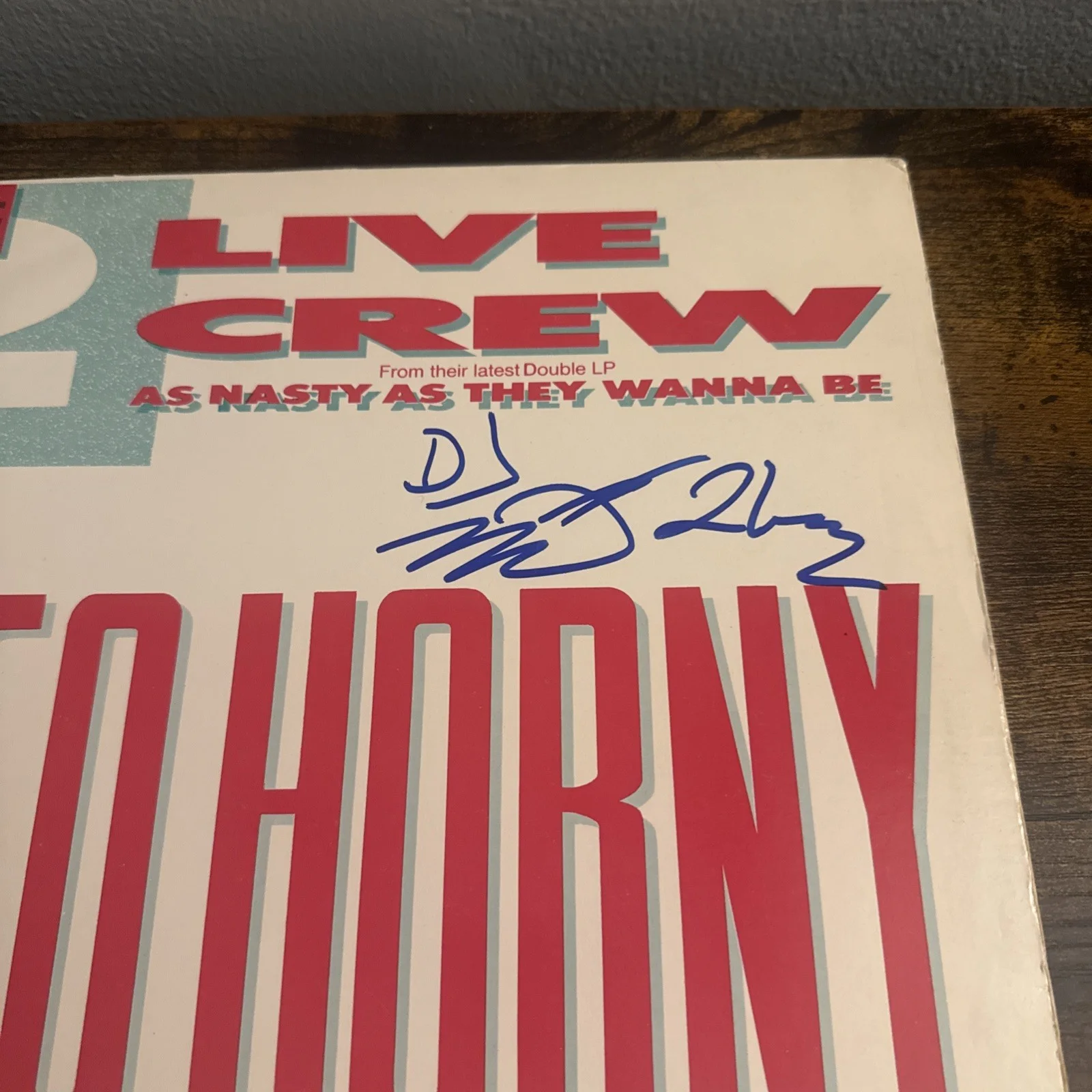 Dj Mr Mixx 2 Live Crew Signed Me So Horny Vinyl Beckett Coa Sleeve Only, image 2