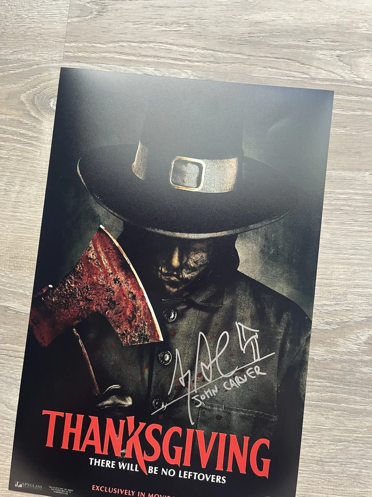 Alex Armbruster — Alex Armbruster Signed Thanksgiving 11x17 Photo JSA COA John Carver Horror, изображение 5