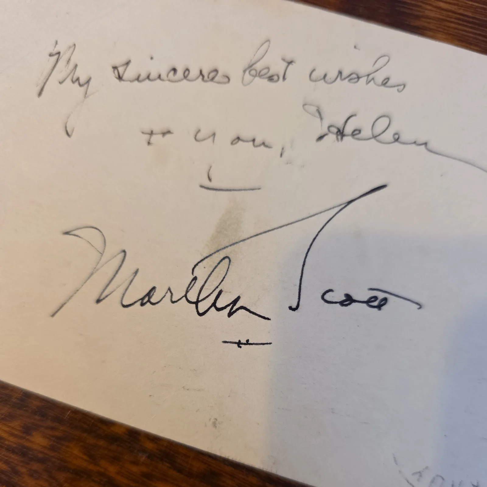 Martha Scott Autograph PostCard 1943, image 3