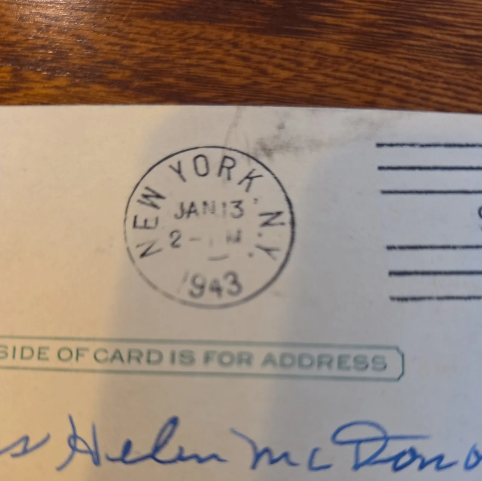 Martha Scott Autograph PostCard 1943, image 4