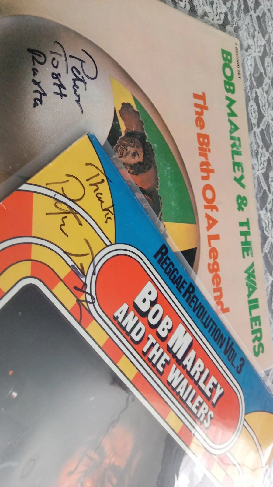 LOT OF 2 Peter Tosh SIGNED Bob Marley HTF Albums AUTOGRAPHED Reggae RARE Rasta, изображение 2