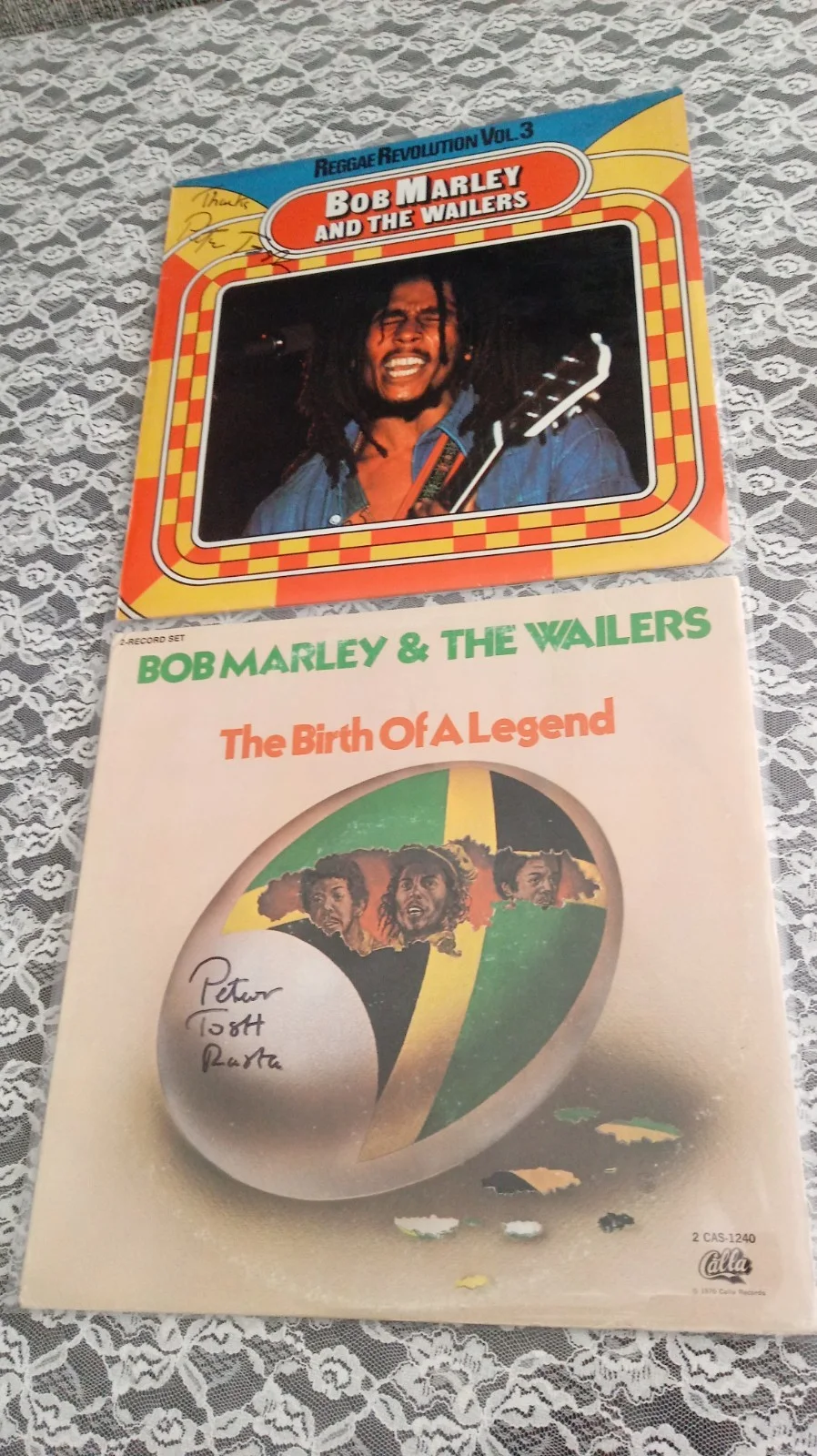LOT OF 2 Peter Tosh SIGNED Bob Marley HTF Albums AUTOGRAPHED Reggae RARE Rasta, изображение 5