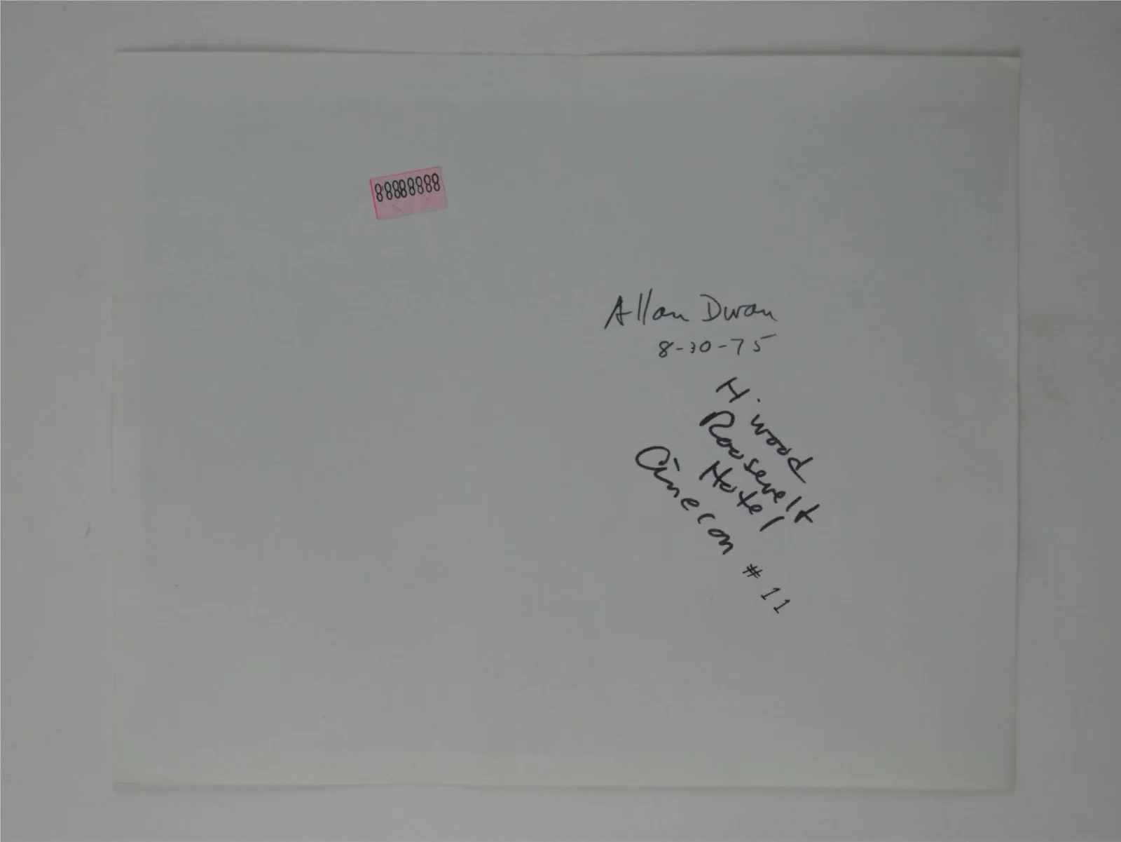Allan Dwan — Allan Dwan Signed B&W 8x10 Promo Photo Autographed Personalized To Doug, изображение 3