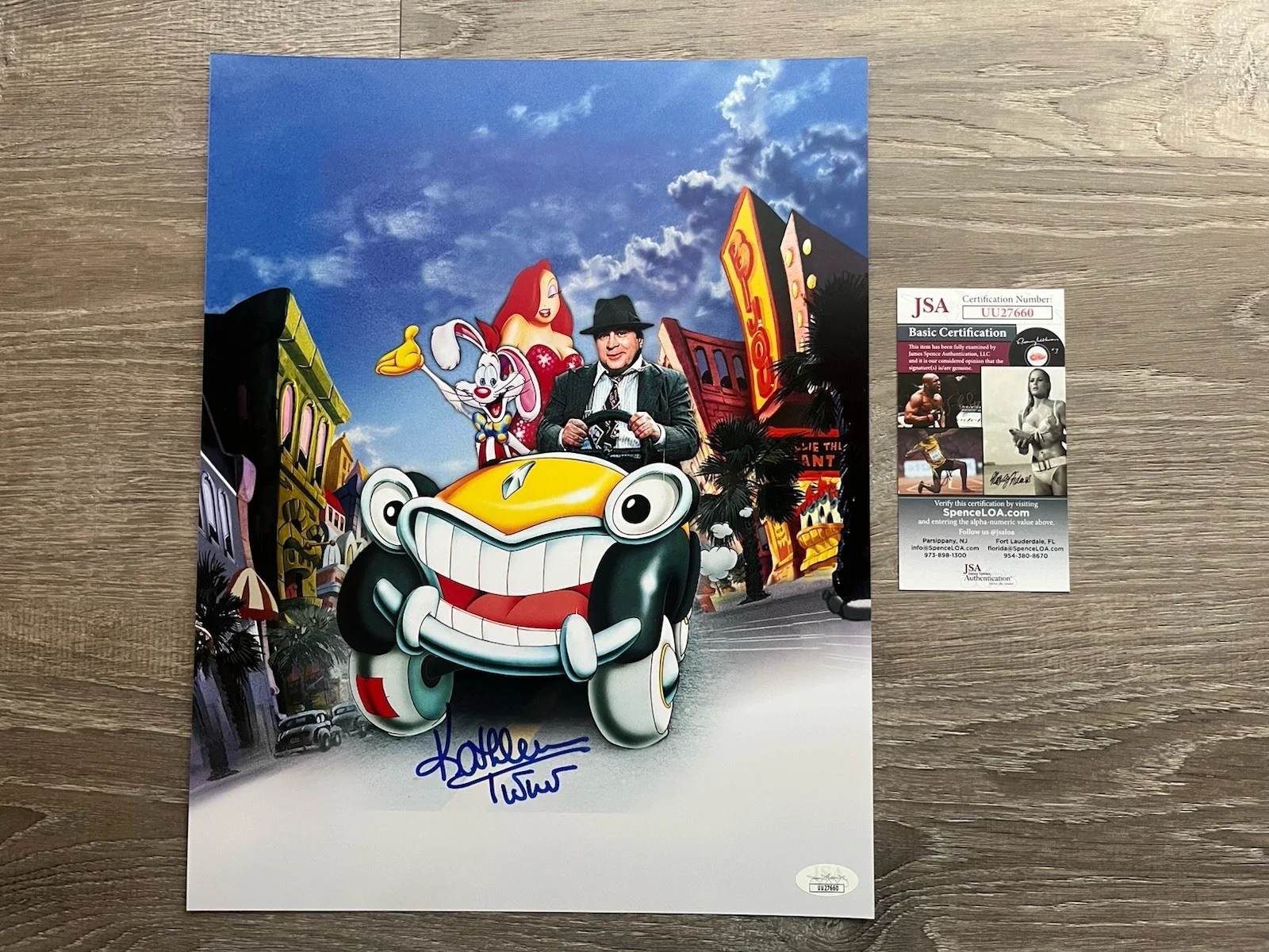 Kathleen Turner — KATHLEEN TURNER Signed Jessica Rabbit 11x14 Photo JSA COA Roger Rabbit