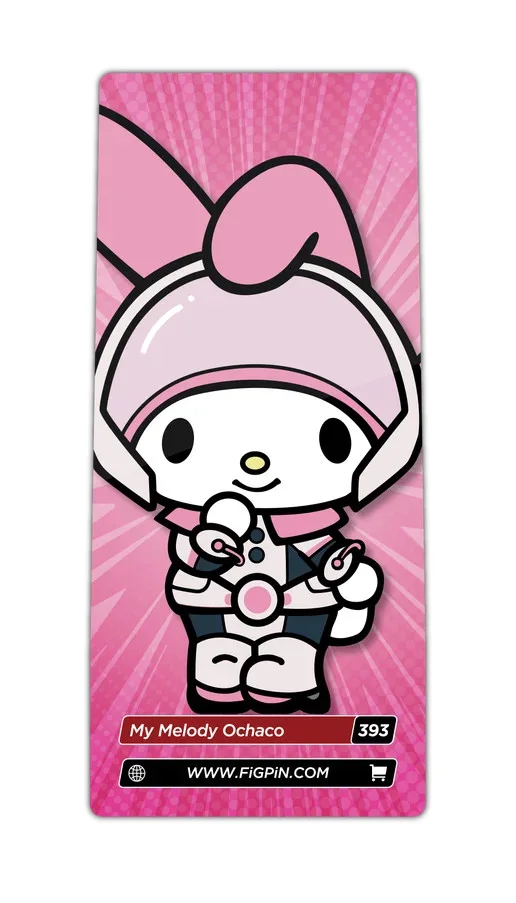 FiGPiN My Melody Ochaco (0393) Hello Kitty My Hero Academia 3-Inch Enamel Pin, изображение 2