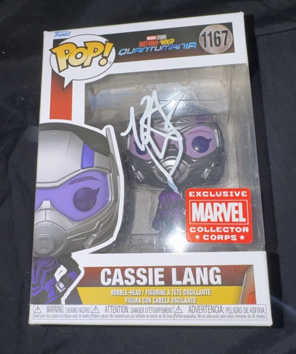 Kathryn Newton — Kathryn Newton signed Cassie Lang funko pop 1167 Ant-Man poster photo