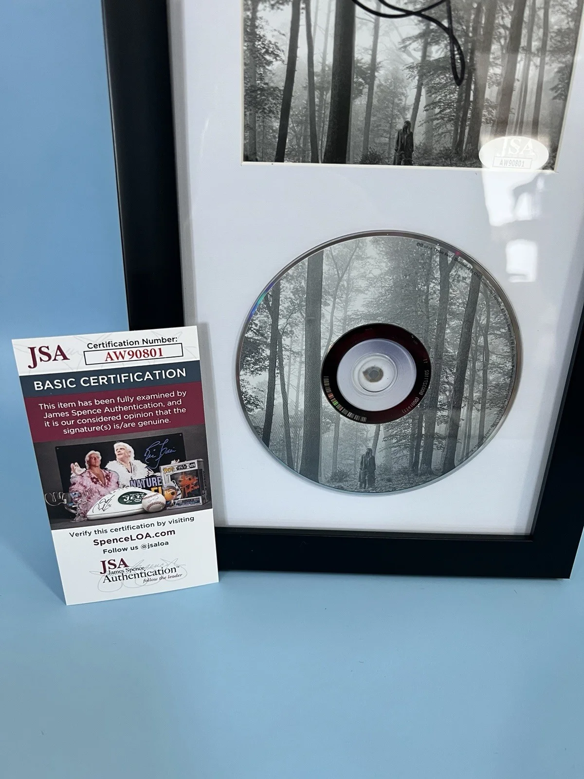 Taylor Swift Folklore CD Hand Signed Framed Autograph Authenticated JSA COA ✅✅, image 3