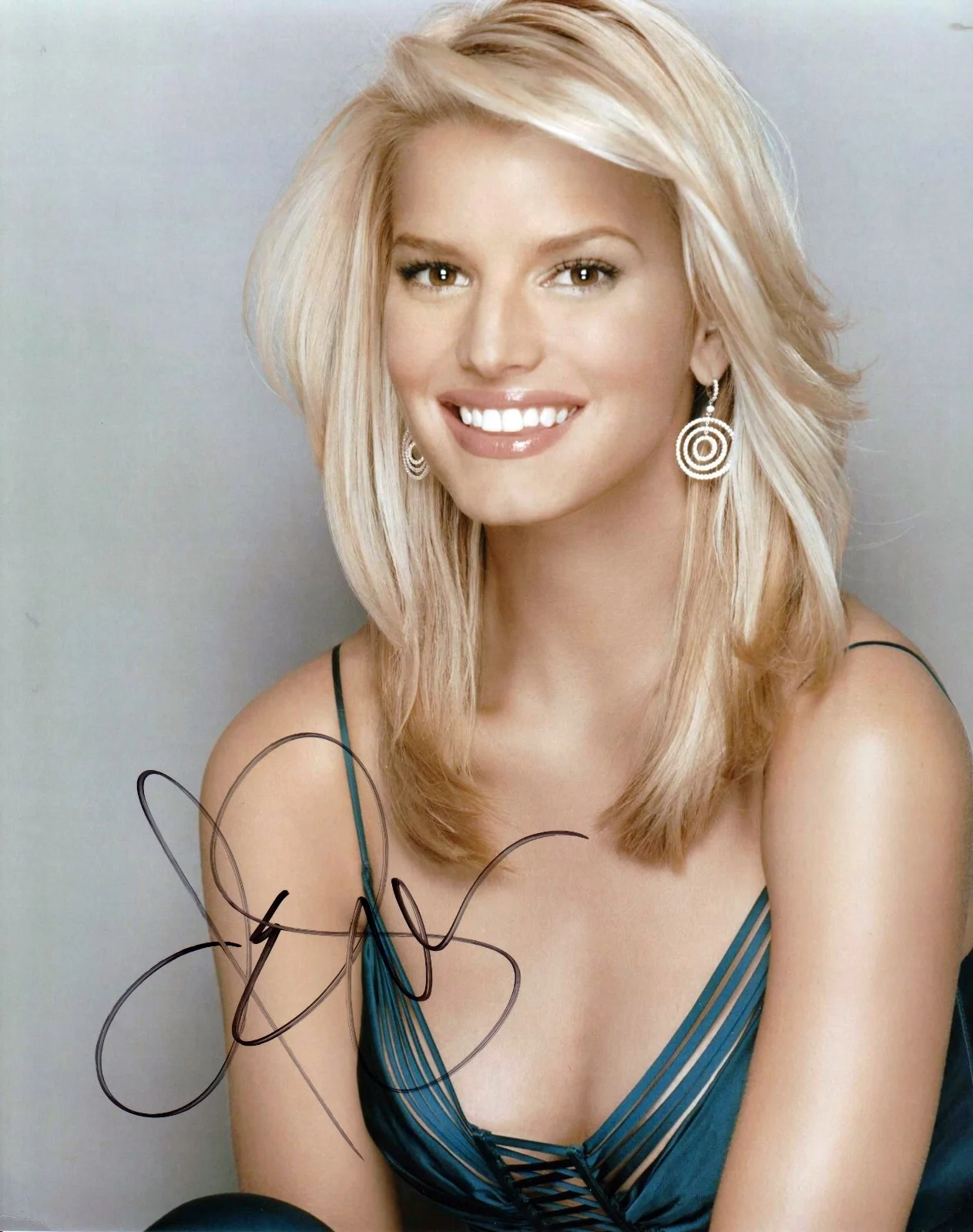 JESSICA SIMPSON signed 10X8 photo #2 - younger beautiful popstar singer auto COA, image 2