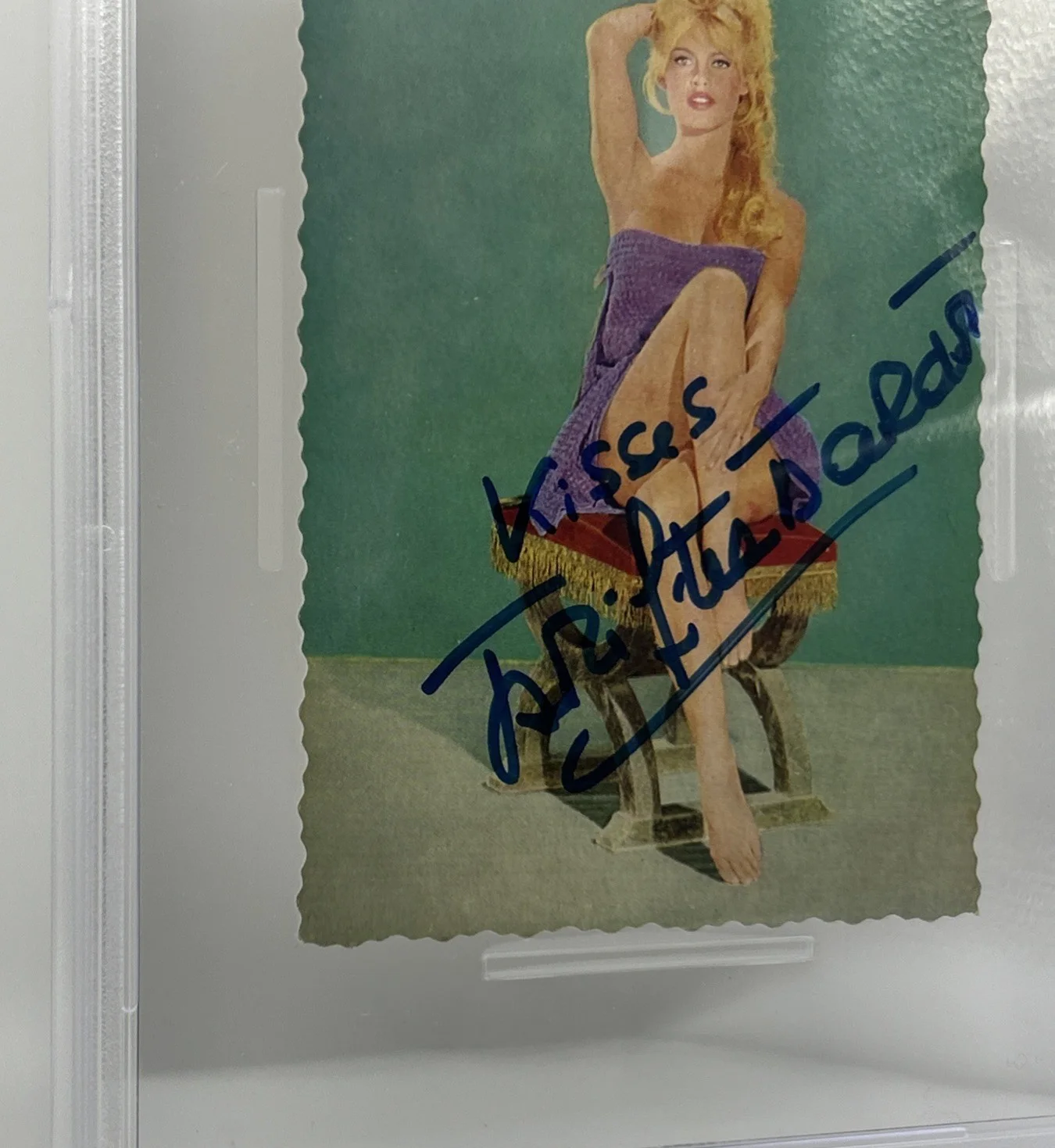 Brigitte Bardot — Brigitte Bardot Authentic Autographed Signed 4x6 Postcard PSA/DNA Authentic, image 3