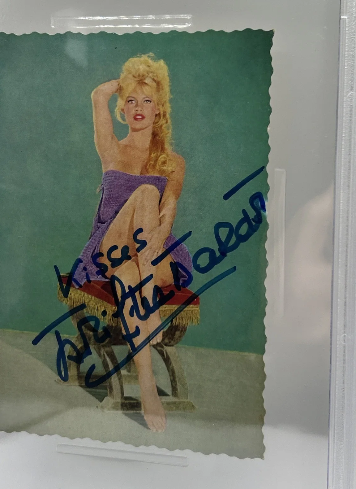 Brigitte Bardot — Brigitte Bardot Authentic Autographed Signed 4x6 Postcard PSA/DNA Authentic, image 5
