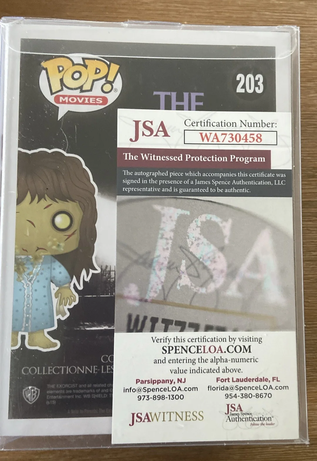 Linda Blair — Funko Pop Linda Blair Signed/Autographed Regan The Exorcist. JSA Witness COA, изображение 2