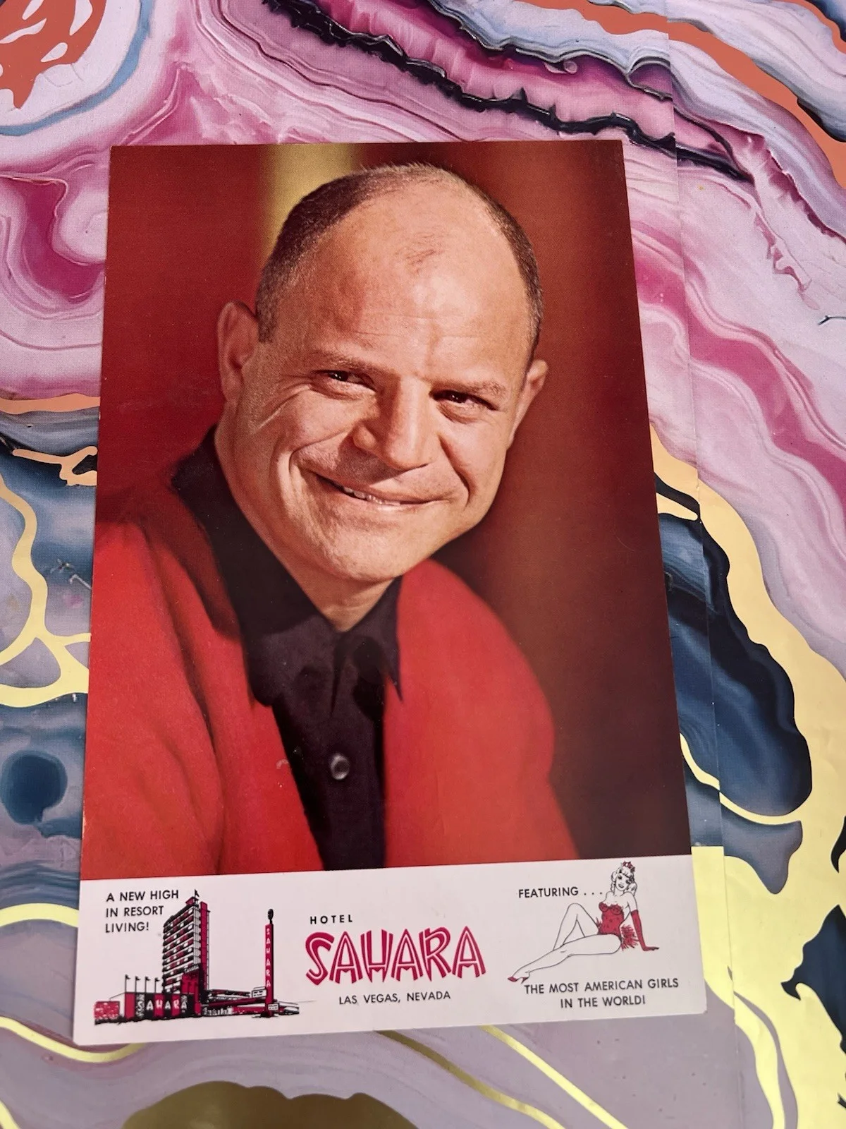 Don Rickles — DON RICKLES - Autographed Signed Vintage Sahara Hotel Las Vegas RARE 🔥