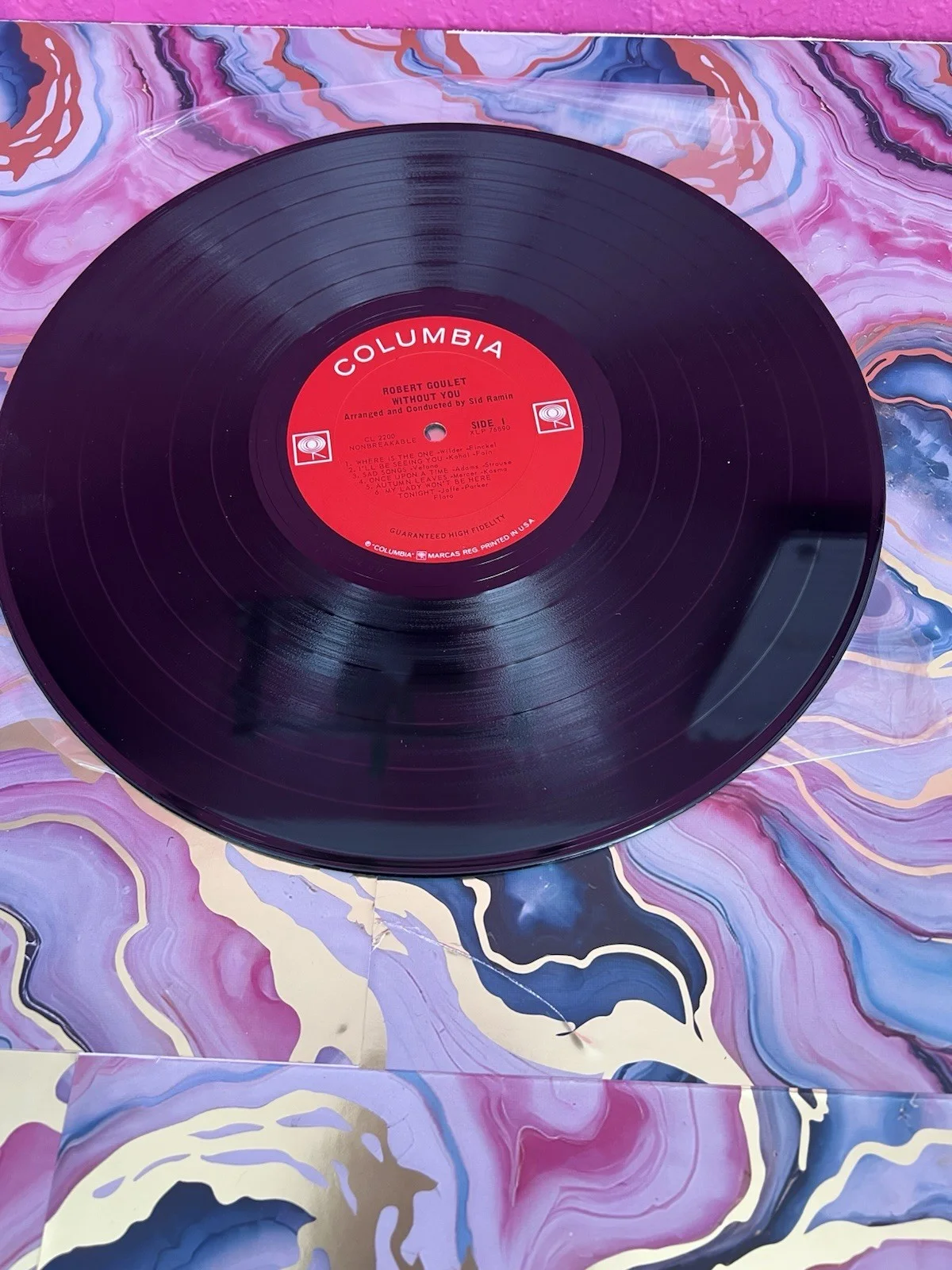 ROBERT GOULET "without you" SIGNED VINYL RECORD, image 3