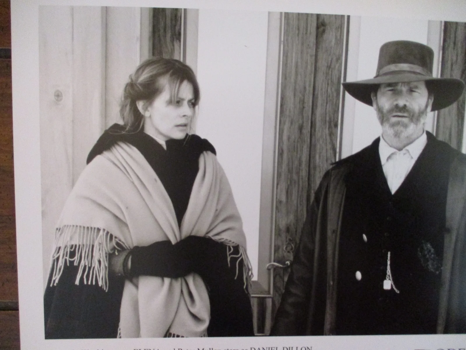 Nastassja Kinski/Peter Mullan(THE CLAIM)2001 10 x 8 Black and White Press Photo, изображение 2