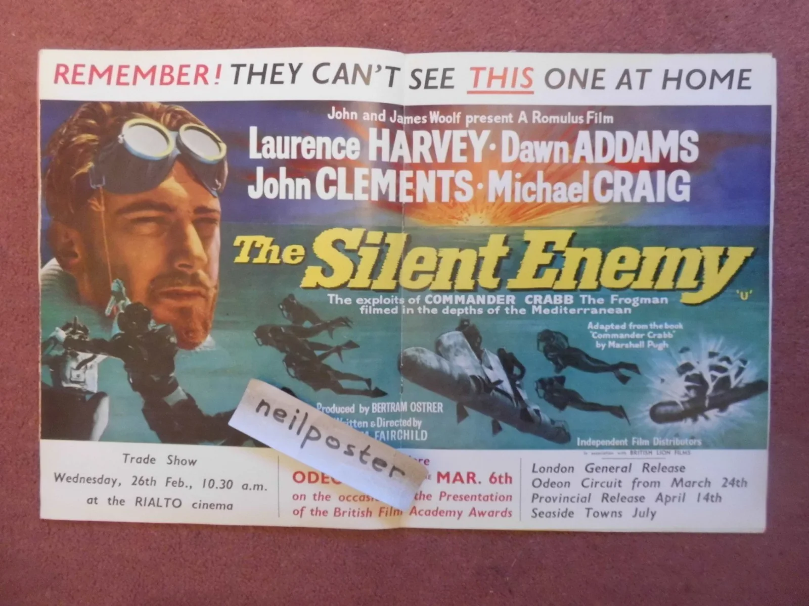 DAWN ADDAMS, LAURENCE HARVEY trade ads in DAILY CINEMA (1958) in UK mag, изображение 3