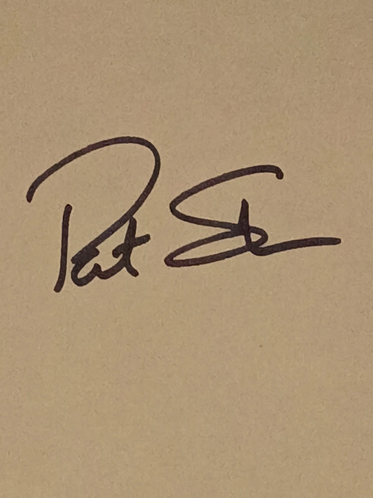 Pat Sajak — Pat Sajak Signed Autographed 8.5x11 Paper Very Vivid!, изображение 2