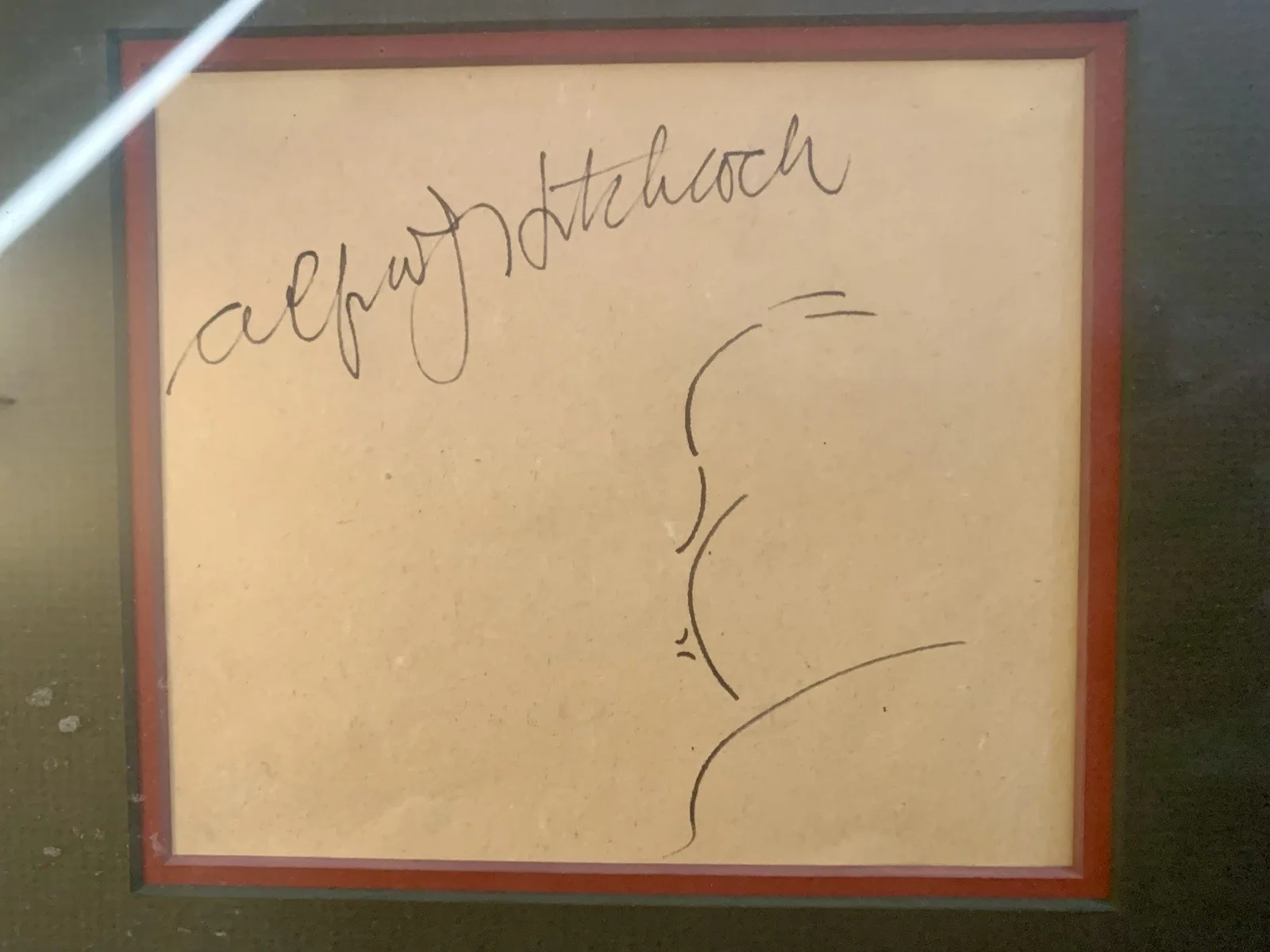 Alfred Hitchcock Autograph And Self-portrait, image 2