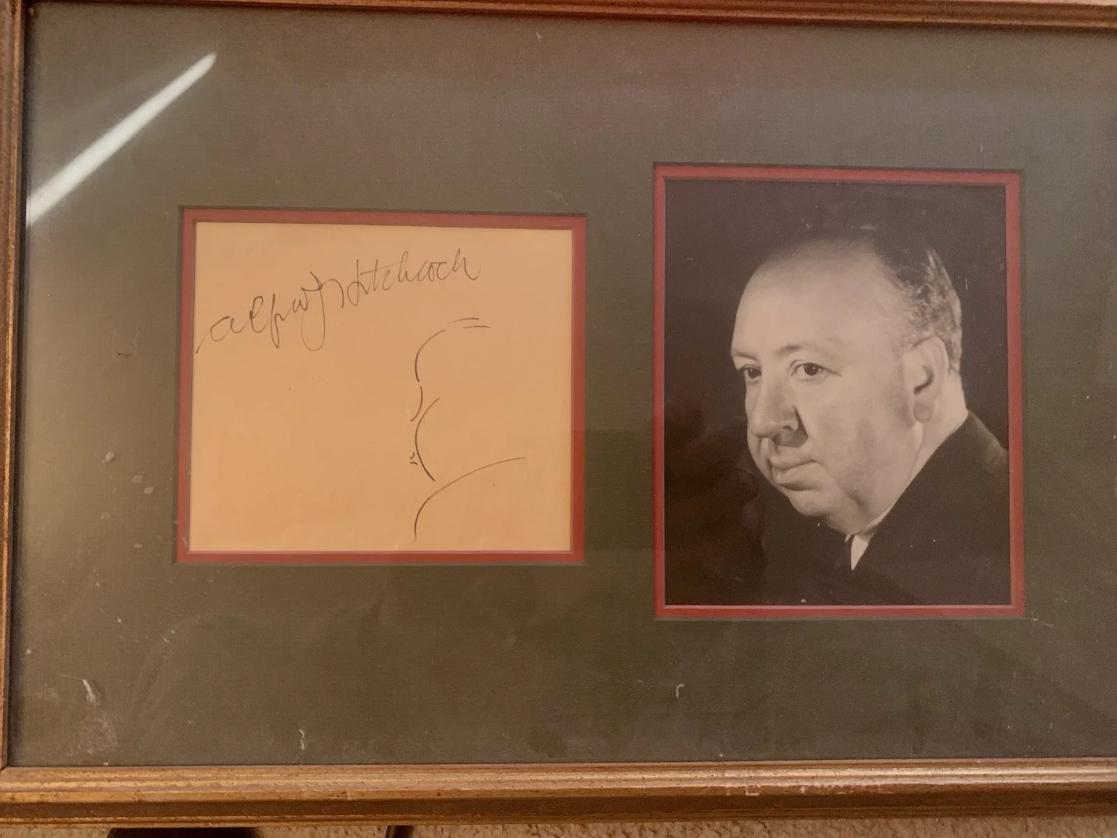 Alfred Hitchcock Autograph And Self-portrait, image 3