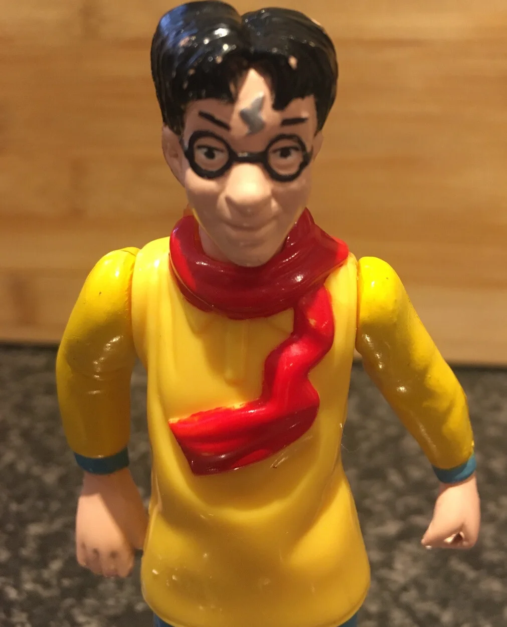 Rare Vintage Harry Potter Action Figure yellow jumper 5”, image 2