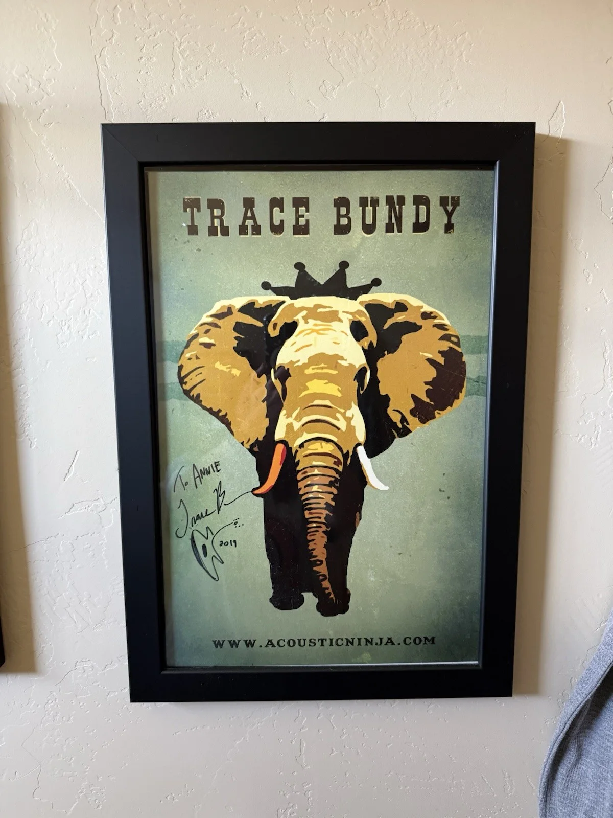 2 TRACE BUNDY ACOUSTIC NINJA FRAMED SIGNED MUSIC POSTERS ORIGINAL, image 3