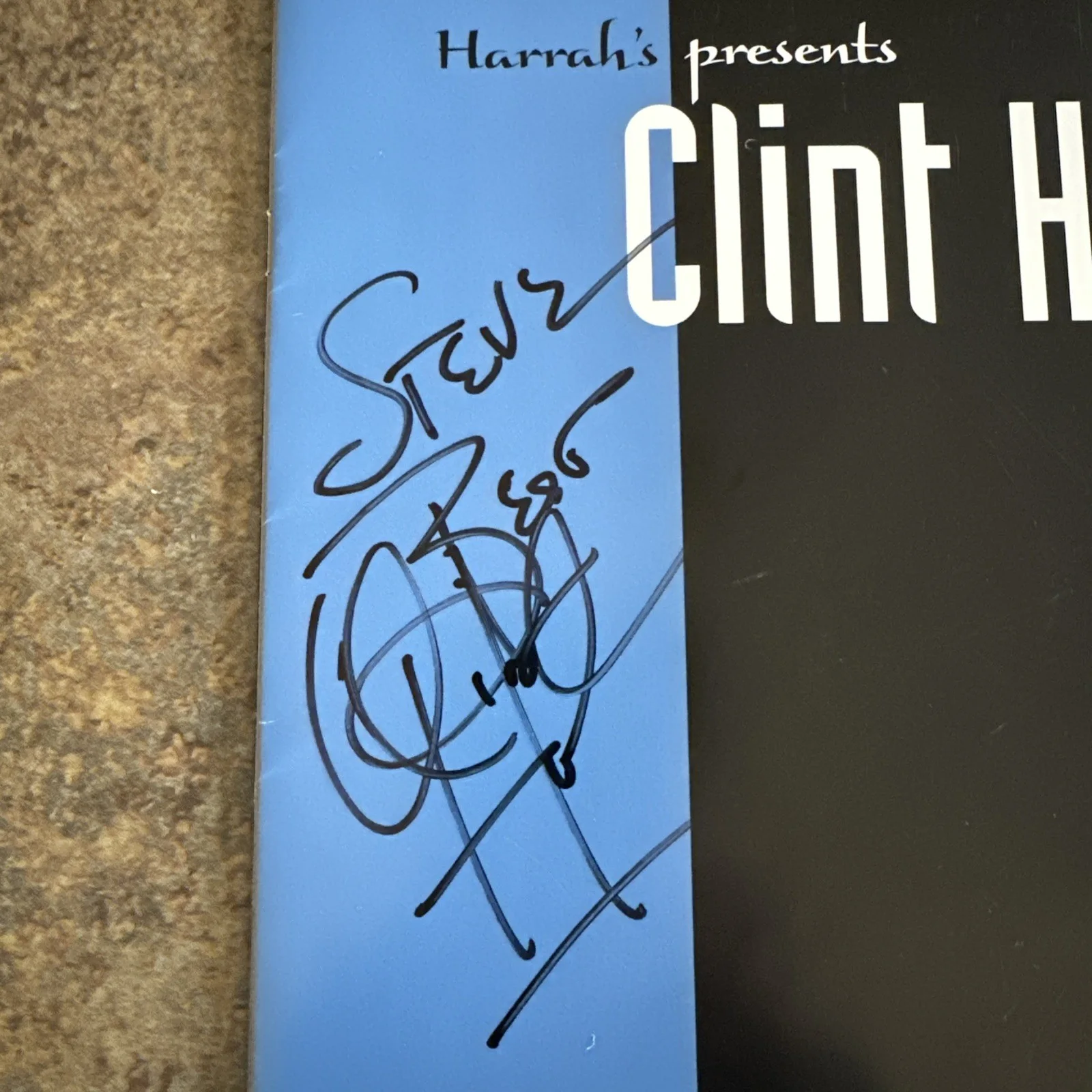 CLINT HOLMES signed souvenir program with admission ticket 2002, image 3