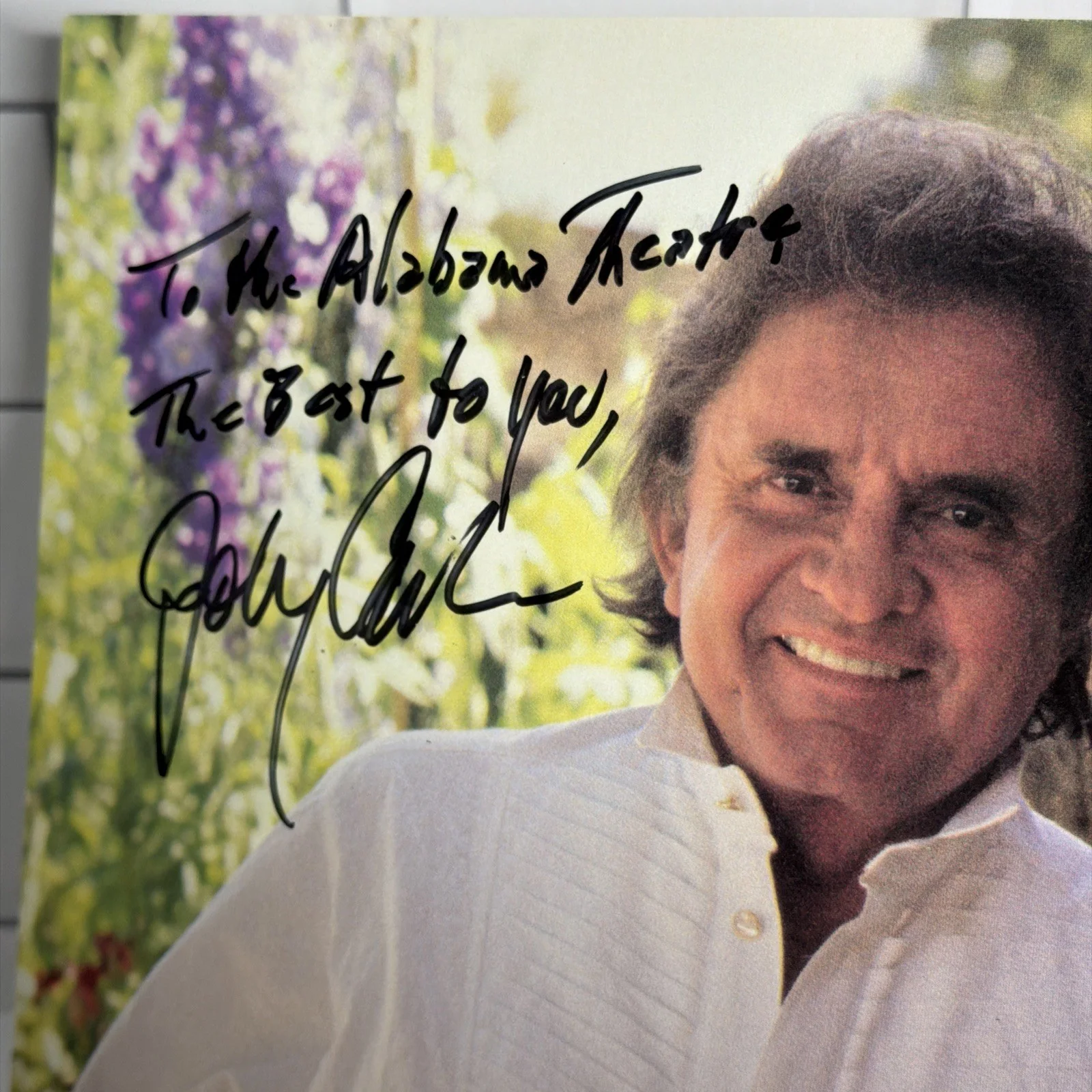 Johnny Cash SIGNED AUTOGRAPHED 8x10 Photo to the Alabama Theatre, изображение 2