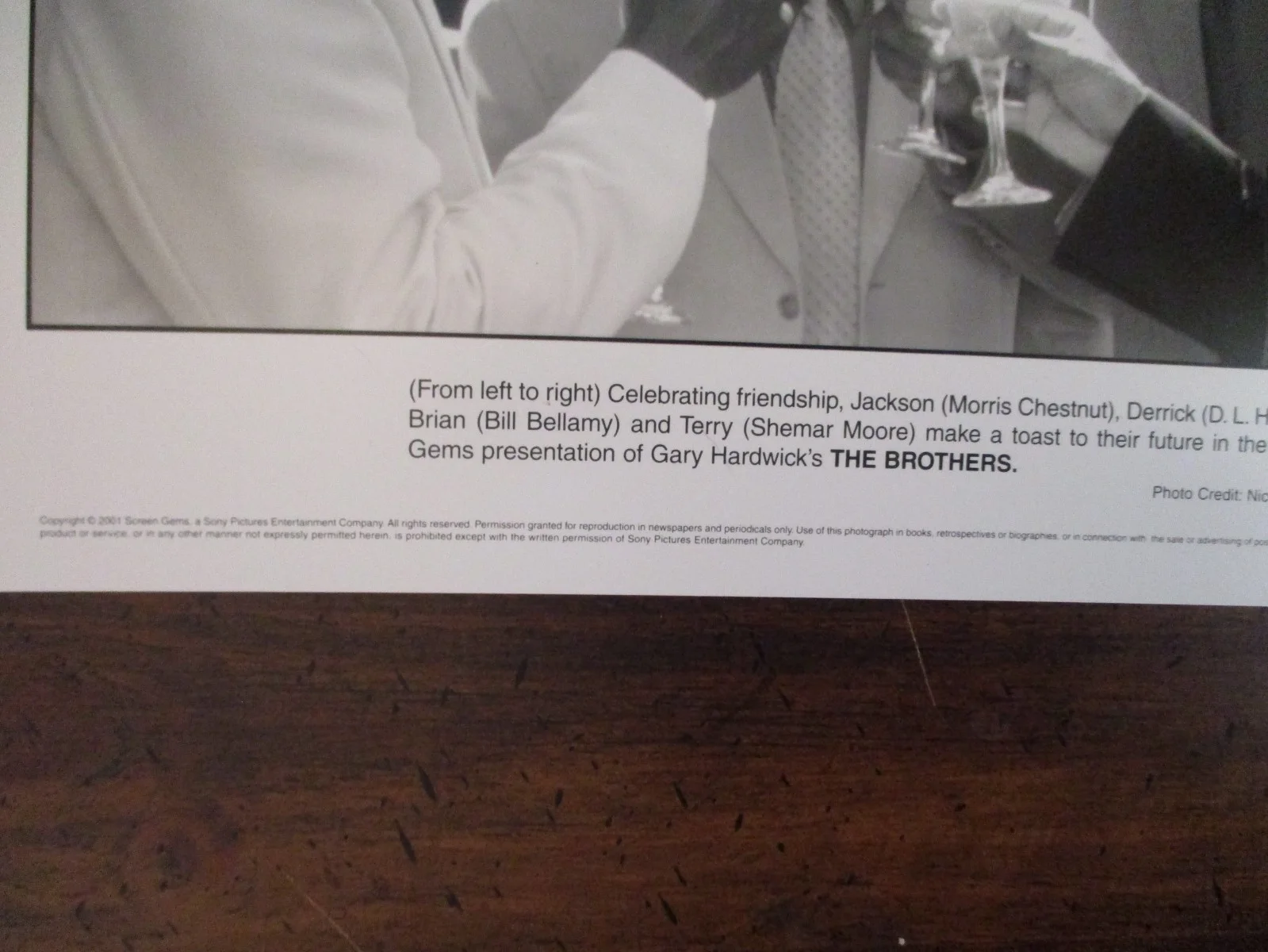 Morris Chestnut/DJ Hughley/Shemar Moore/Bill Bellamy(THE BROTHERS)2001 B&W Photo, изображение 3