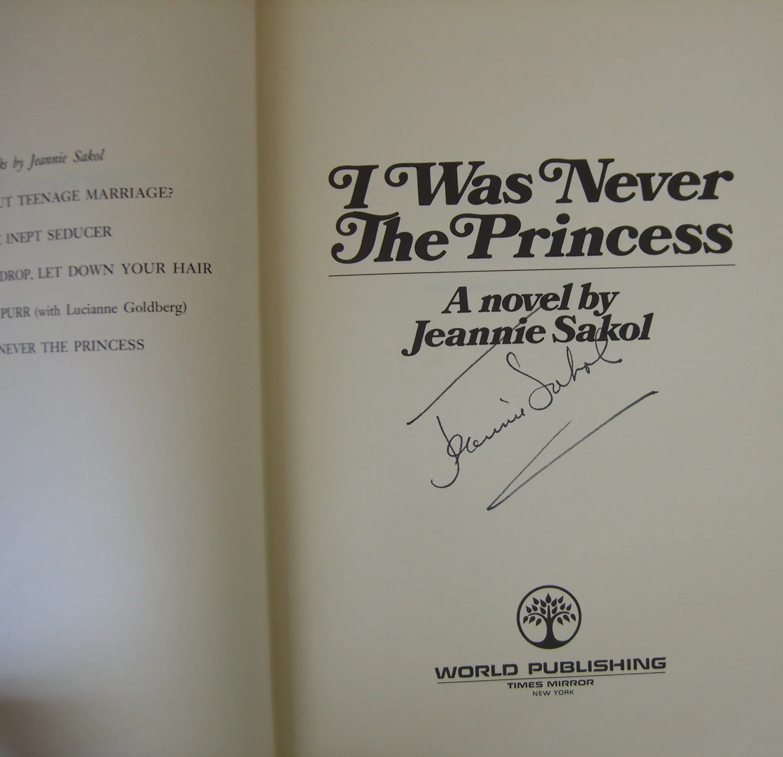 Jeannie Sakol Autographed Book to Dolores Sutton, image 3