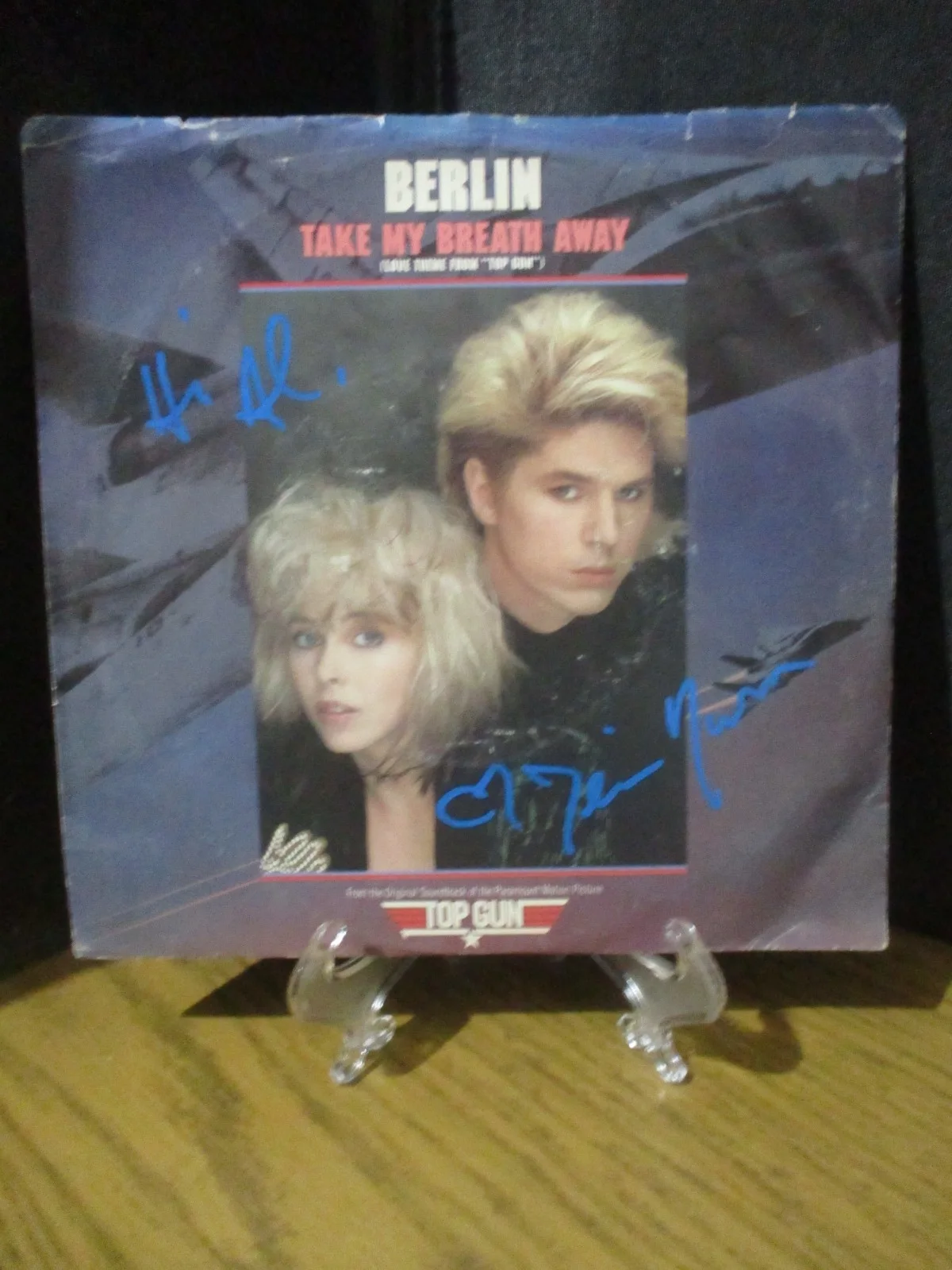 BERLIN TERRI NUNN signed/autographed vinyl record 45 #2 TAKE MY BREATH AWAY, image 4
