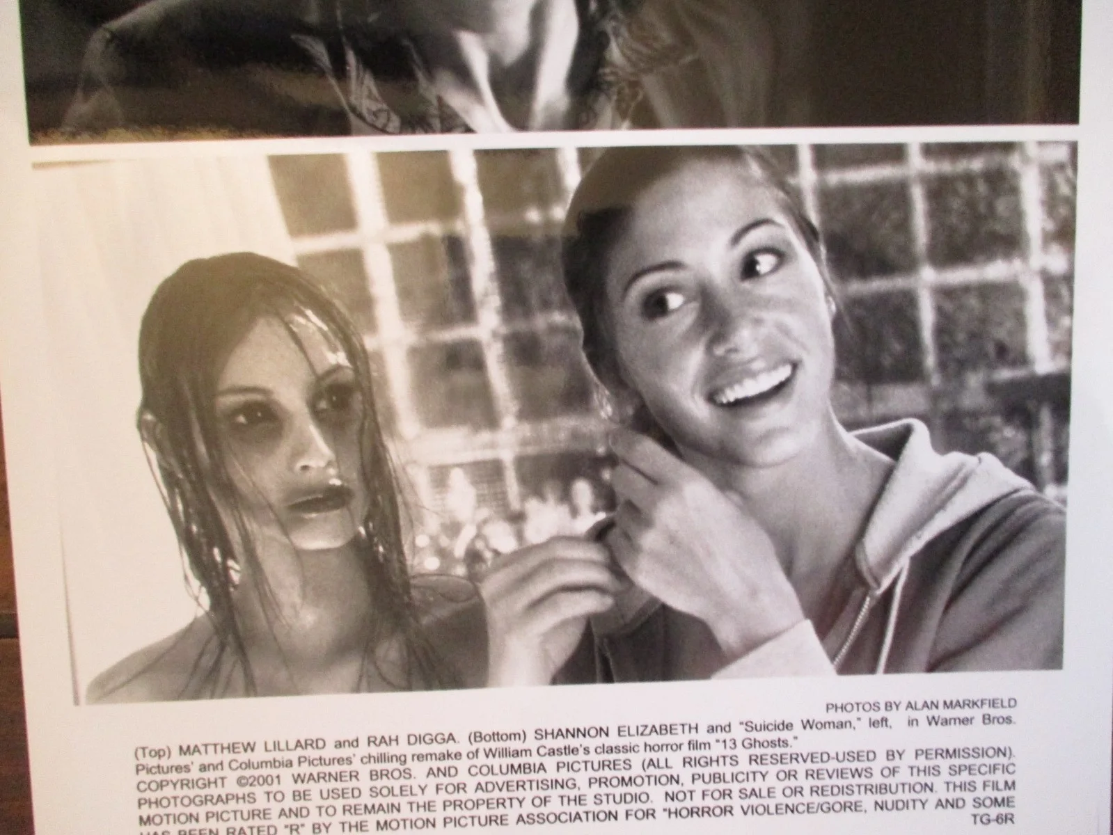 Shannon Elizabeth/Rah Digga/Matthew Lillard(13 GHOSTS)2001 8x10 B&W Press Photo, изображение 2