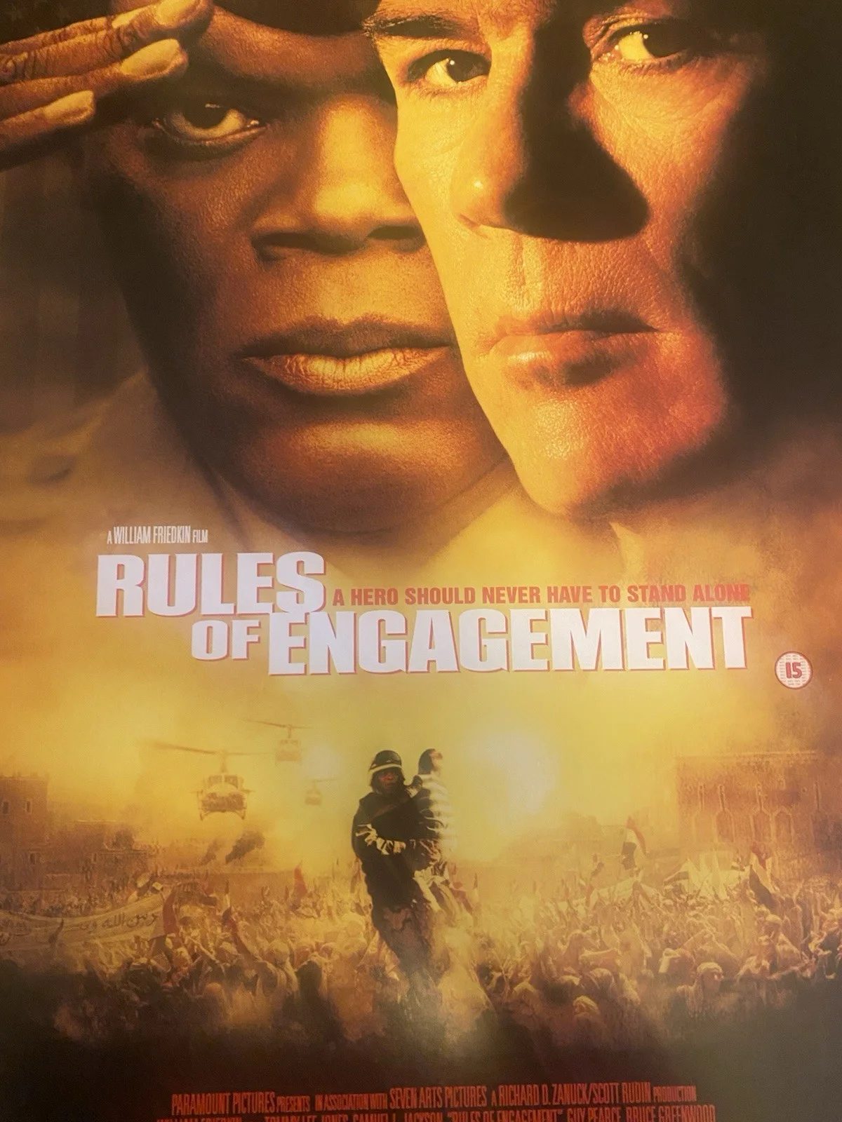 RULES OF ENGAGEMENT VHS VIDEO POSTER TOMMY LEE JONES SAMUEL L. JACKSON 2000, image 2