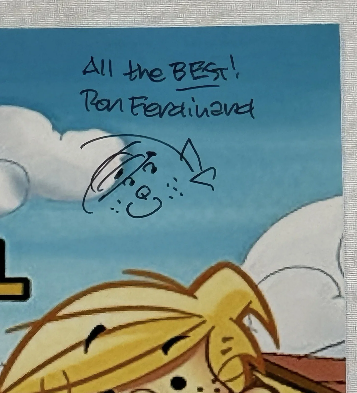 Ron Ferdinand — Ron Ferdinand Signed & Sketch Dennis The Menace: Cruise Control 8x10 photo ACOA, image 2