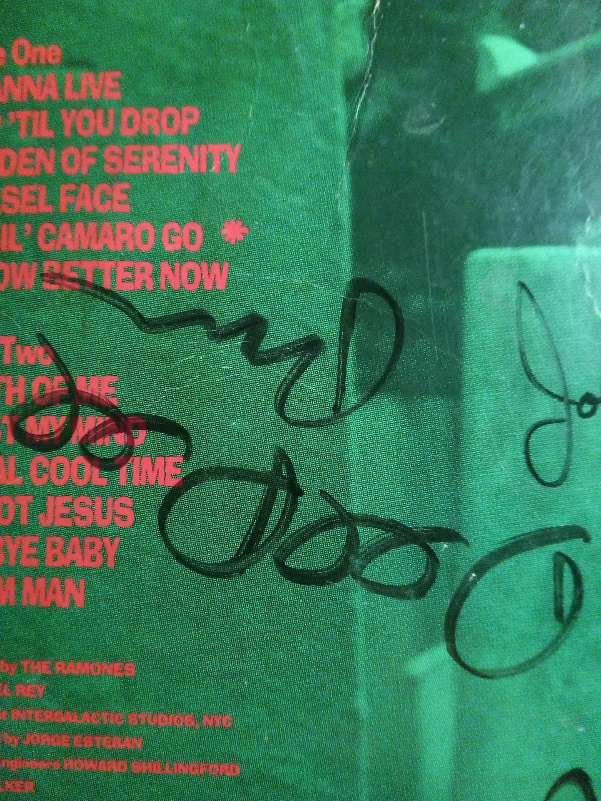 The Ramones "Halfway To Sanity ” Autographed, Sleeve only, Certified, COA, изображение 4