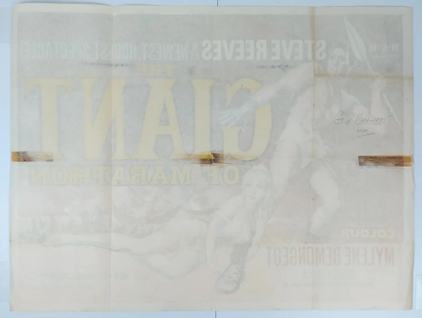 GIANT OF MARATHON ORIGINAL UK QUAD FILM POSTER 1959, изображение 5