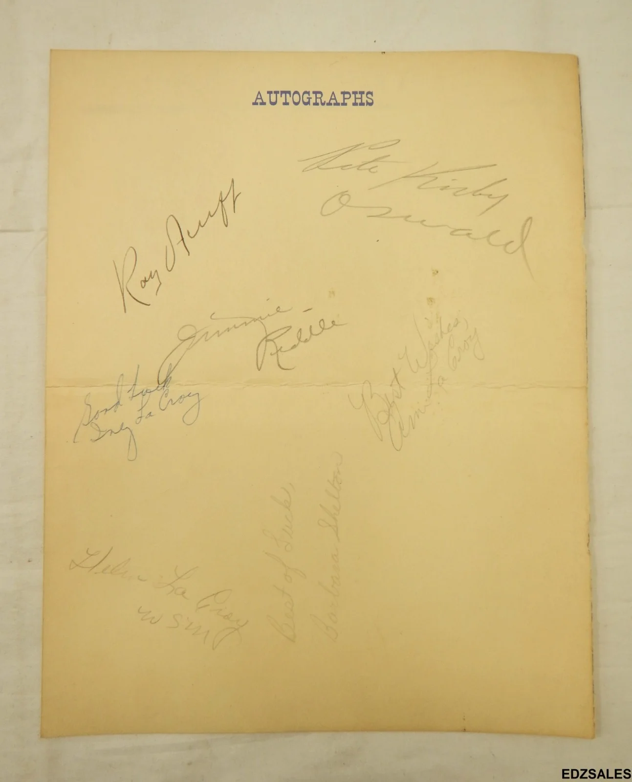 1951 Roy Acuff Program - Autograph Sheet - Acuff, Oswald, LaCroy, Riddle, image 4