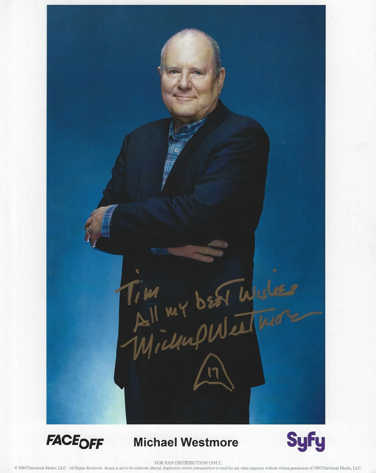 Michael Westmore — Michael Westmore Autographed Signed 8x10 Photo - Star Trek - Mask - CIA - w/COA