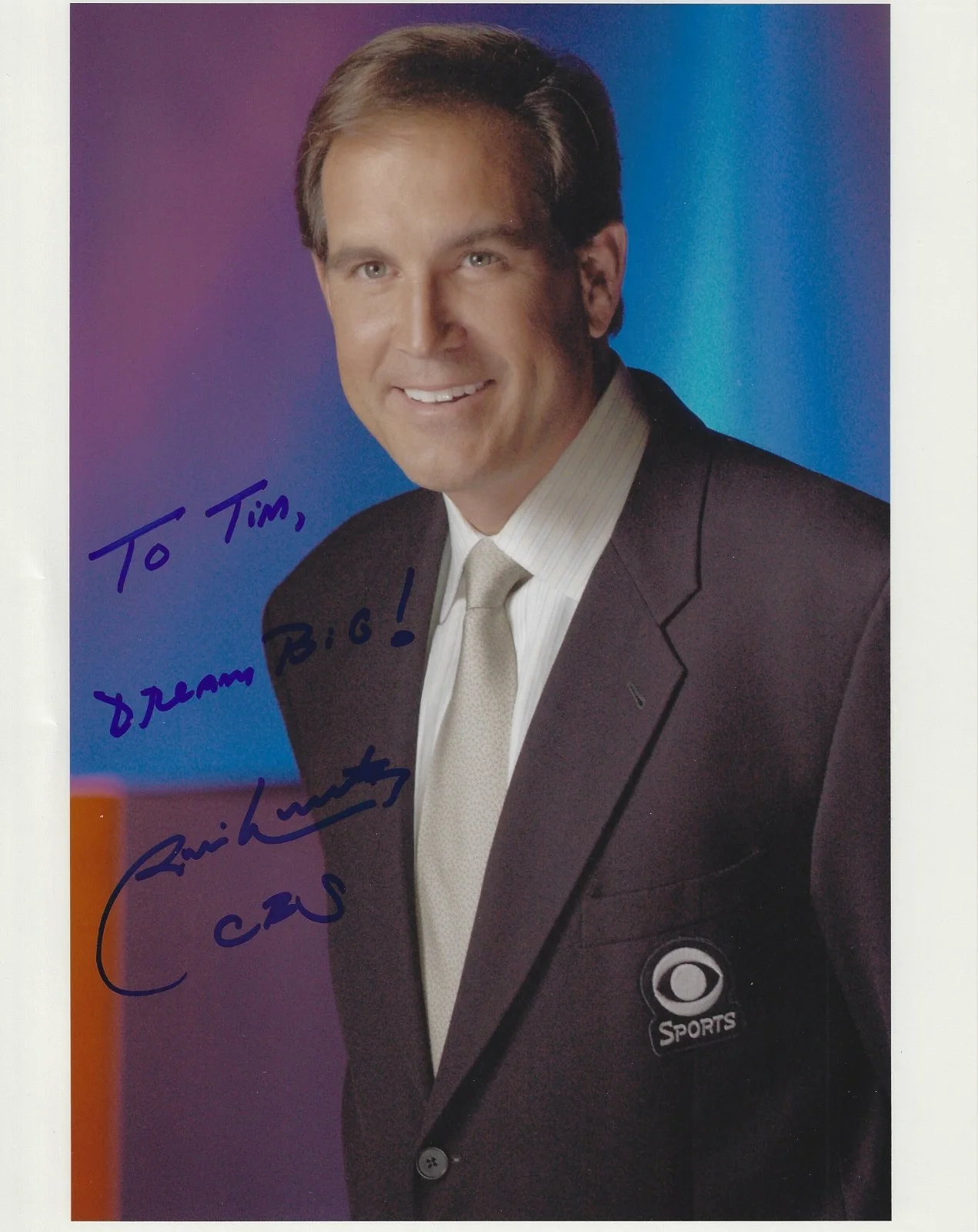 Jim Nantz — Jim Nantz Autographed Signed 8x10 Photo - Sportscaster NFL NBA PGA - w/COA