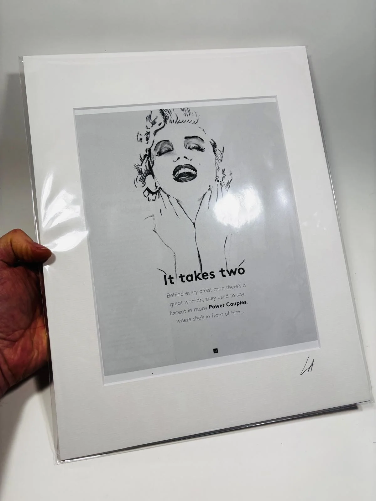Marilyn Monroe Original Magazine Article 'It Take Two' Print Mounted Limited Art, image 2