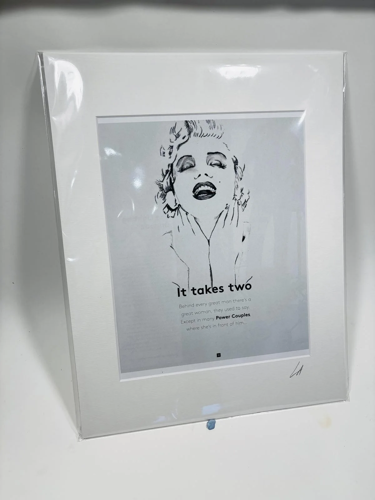 Marilyn Monroe Original Magazine Article 'It Take Two' Print Mounted Limited Art, image 3