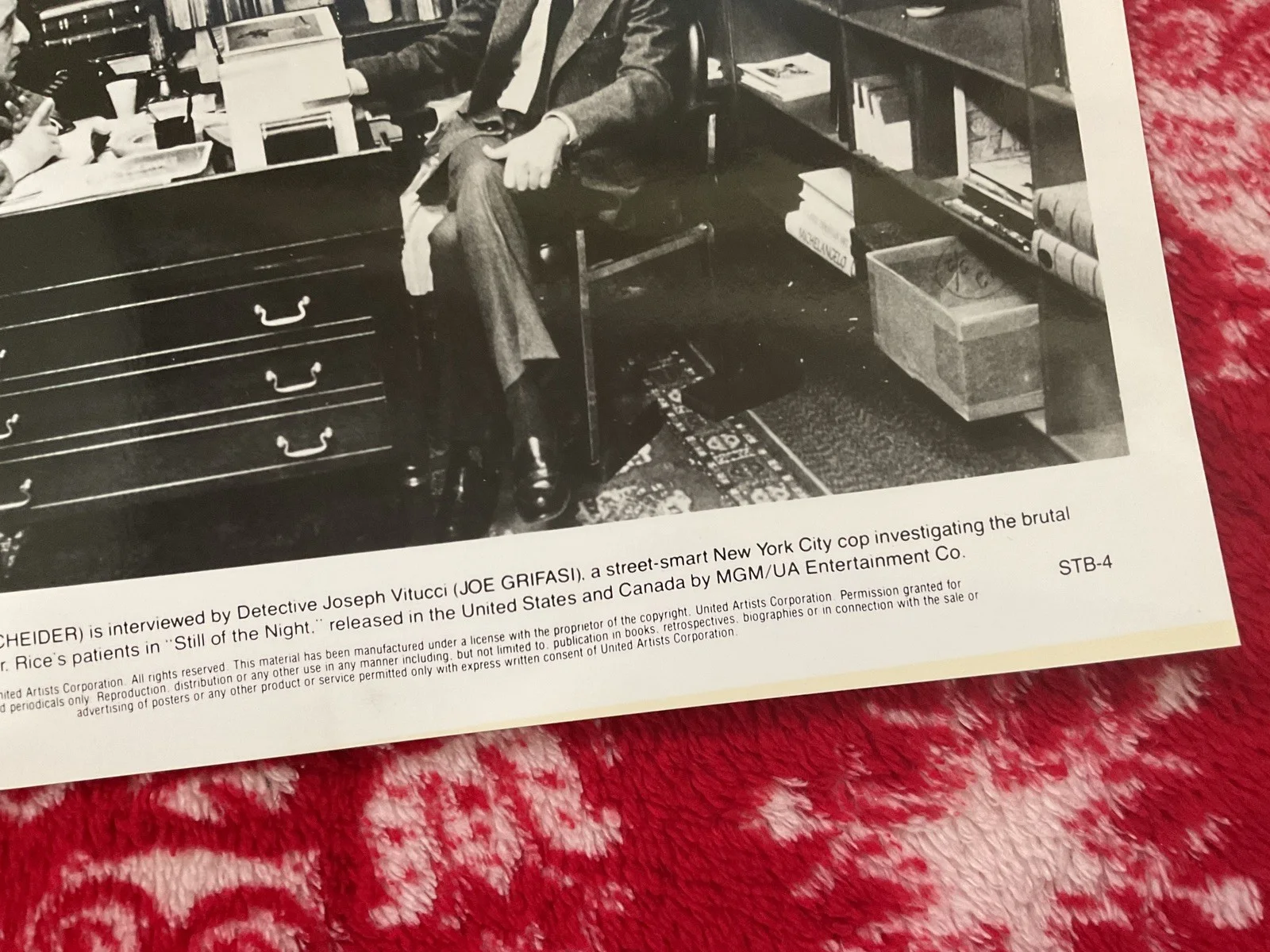 ROY SCHEIDER Promo Photo Press Release MOVIE , NUMBERED ON REVERSE, image 3