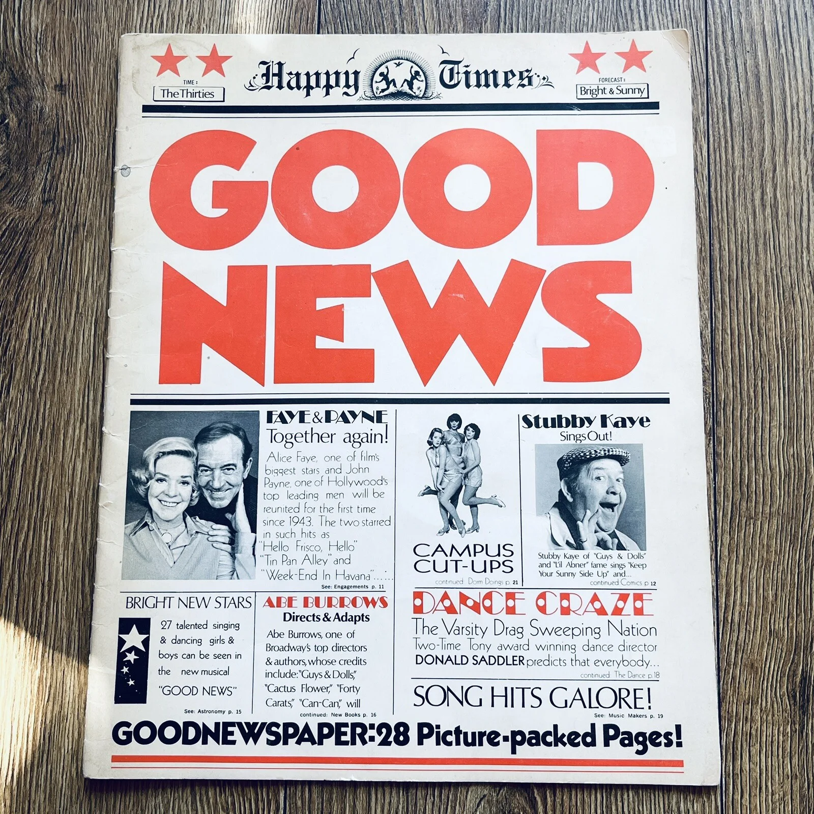 Good News 1974 Theatre Programme Alice Faye Vintage Musical Memorabilia, image 5
