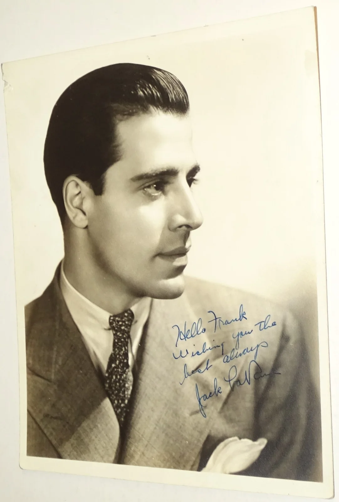 Jack La Rue Signed Photograph (A Farewell to Arms, 1930's Movies' gangster, etc), изображение 4