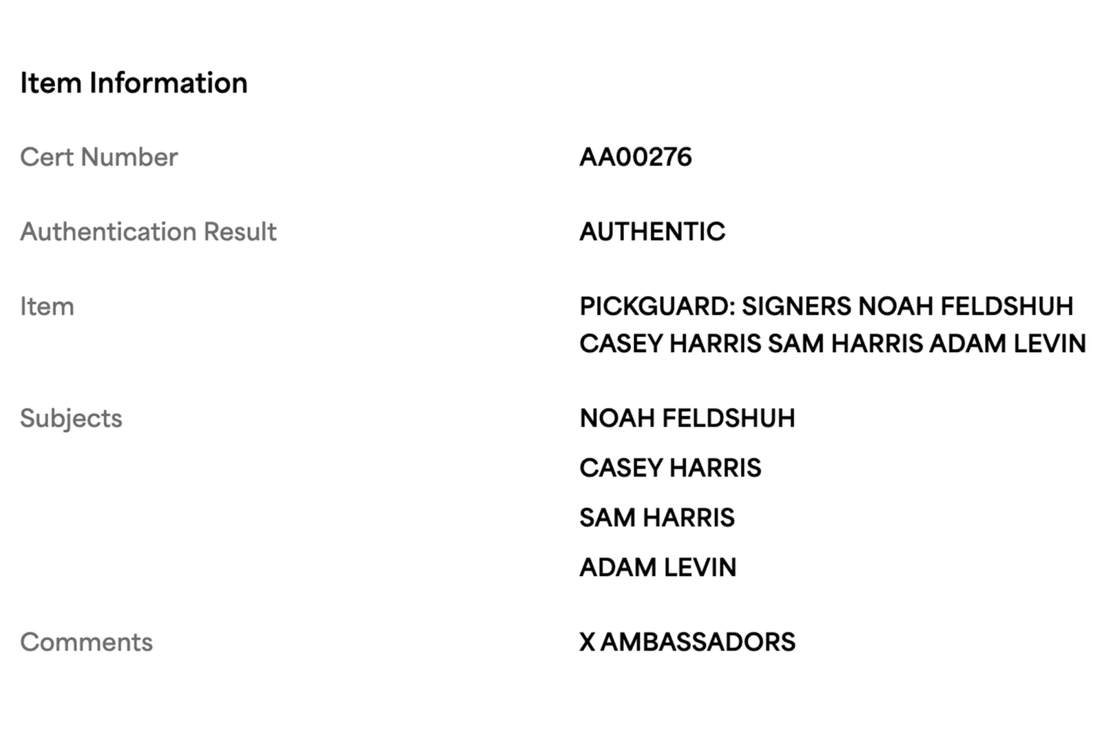 X Ambassadors Autographed Guitar (PSA/DNA), image 3