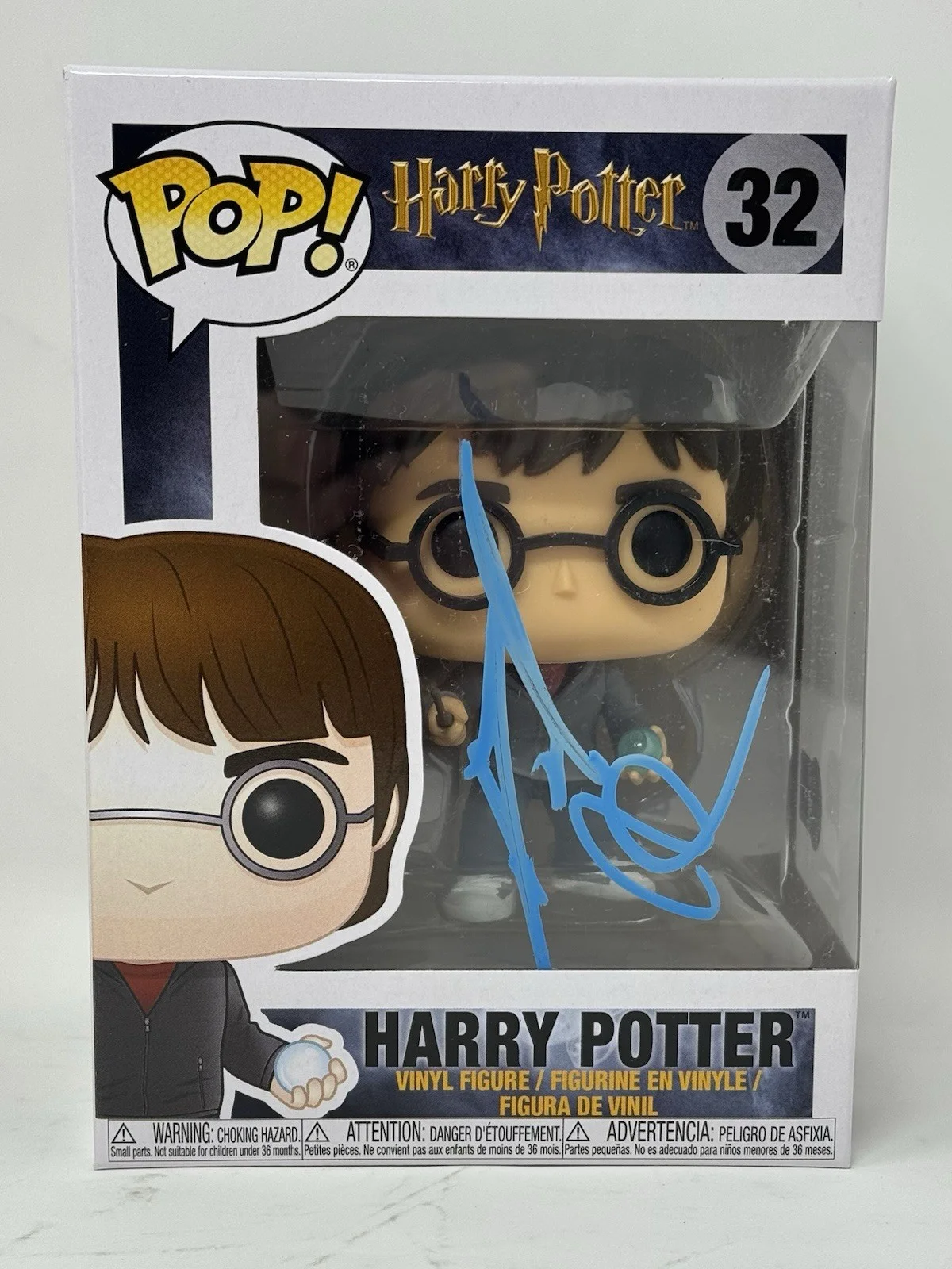 Daniel Radcliffe — Daniel Radcliffe Harry Potter Signed Autograph Funko Pop #32 Figure Beckett COA, image 2