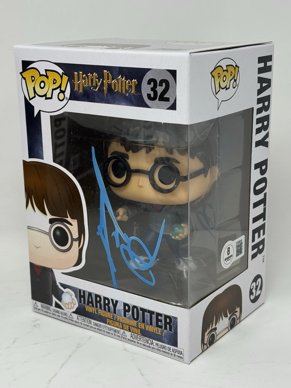 Daniel Radcliffe — Daniel Radcliffe Harry Potter Signed Autograph Funko Pop #32 Figure Beckett COA, image 3