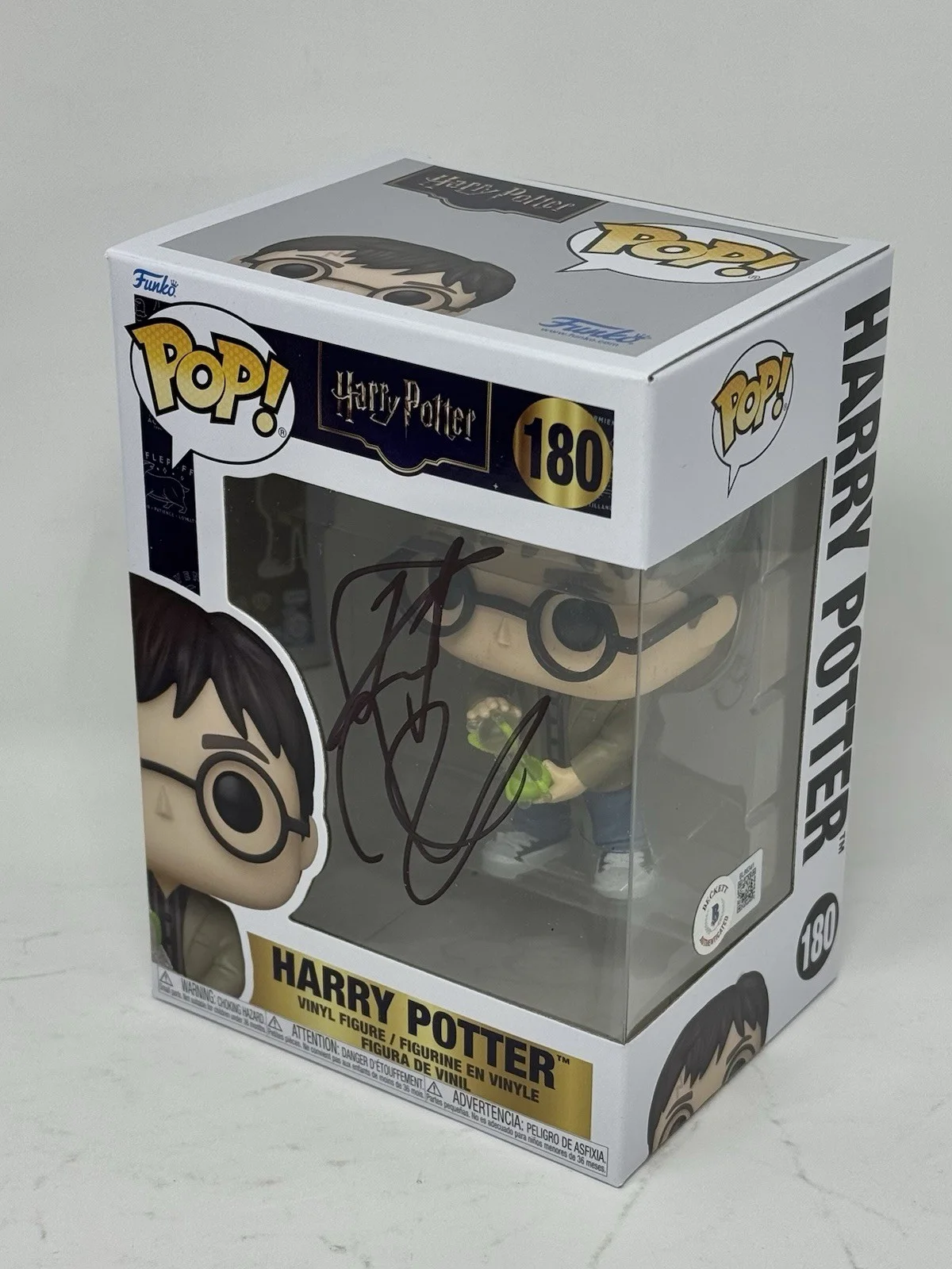 Daniel Radcliffe — Daniel Radcliffe Signed Harry Potter Funko Pop #180 Autograph Figure Beckett COA, изображение 3